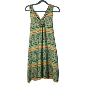 Vintage dress sleeveless sundress Cotton Chintz floral pattern